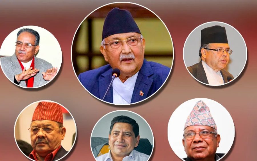 ओलीलाई भेट्न दाहालसहितका शीर्ष नेता बालुवाटारमा