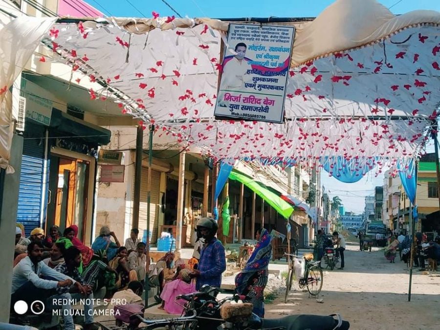 युवा समाजसेवी मिर्जा राशिद बेगको सहकार्यमा सेवाग्राहीका लागि पानी र टेन्टको व्यवस्था