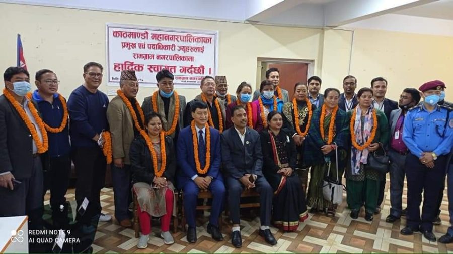 काठमाडौँ महानगरपालिकाका प्रमुख सहितको टोली रामग्राममा, भगिनी सम्बन्ध कायम हुने