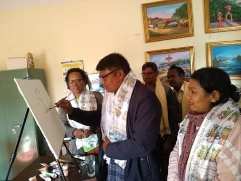 नवलपरासीको सरावलमा चित्रकला प्रदर्शनी